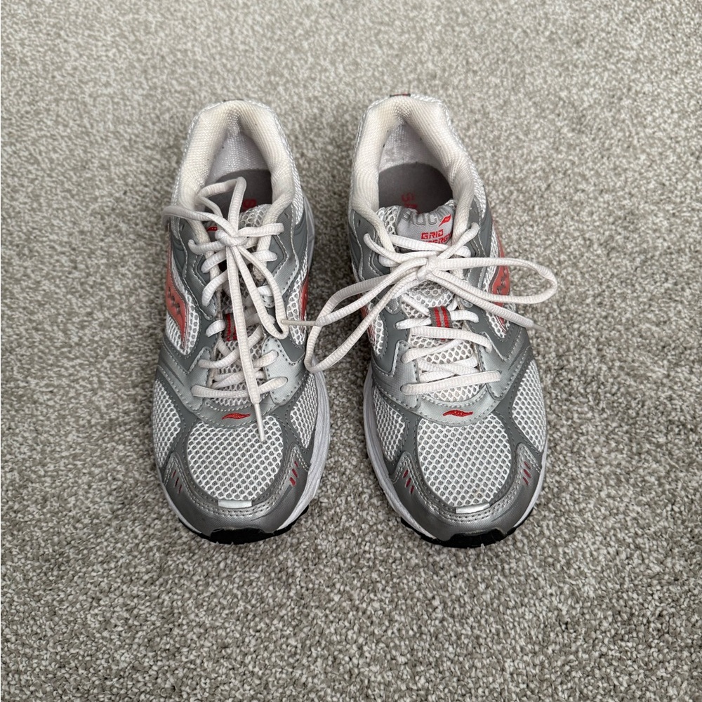 Saucony Gray and Pink Running Shoes